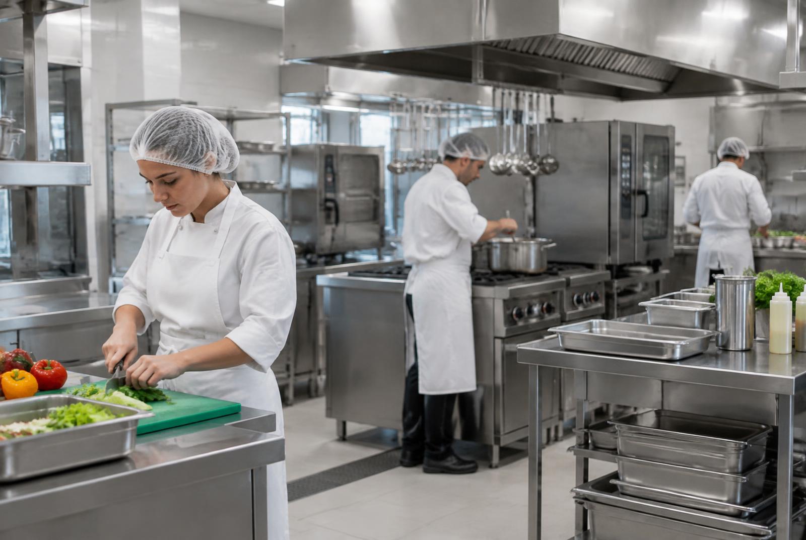 Operação de cozinha industrial da alimentação coletiva
